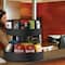 Mind Reader Black 2-Tier Lazy Susan Granola Bar and Snack Organizer
